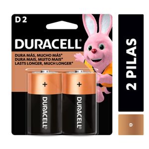 Pilas alcalinas d de larga duración (pack de 2)