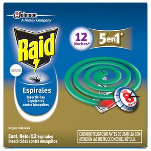 Insecticida repele mosquitos en espiral 12un