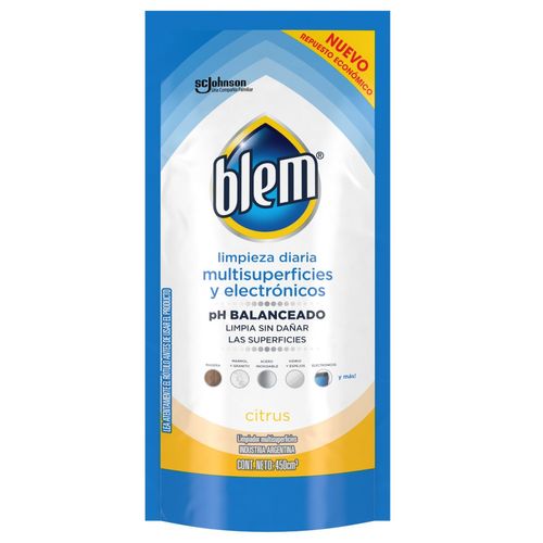 Limpiador multisuperficies y electrónicos citrus repuesto 450 ml
