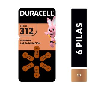 Pila para Audífonos  Tamaño 312 Blister  6 unidades