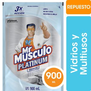 Limpiador líquido vidrios y multiusos mr músculo original rp 900 ml