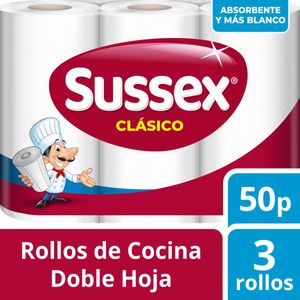Rollos de cocina clásico doble hoja (3 unidades)