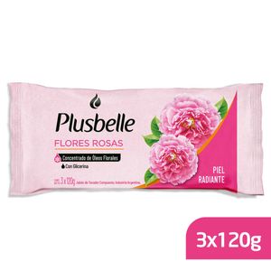 Jabon flores rosas 120 gr (3 unidades)