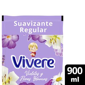 Suavizante de ropa violeta y flores blancas repuesto 900 ml