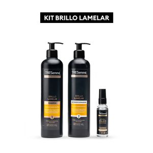 Combo Shampoo y acondicionador 500ml  Brillo Lamelar + Oleo finalizador