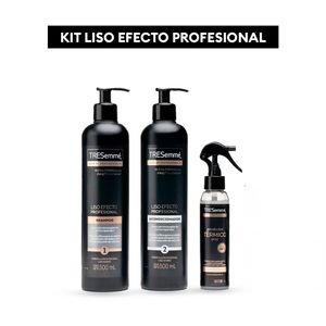 Combo Shampoo y acondicionador 500ml con pump Liso Efecto Profesional + Protector Térmico