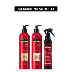 Combo Shampoo y acondicionador 500mlKeratina Antifrizz + Coat Spray Sellado Antifrizz