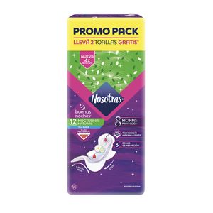 Toallas buenas noches natural (12 unidades)