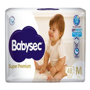 Pañales super premium talle m (48 unidades)