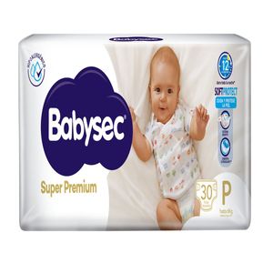 Pañales super premium talle p (30 unidades)