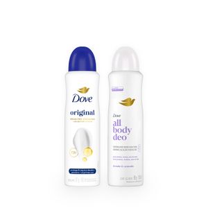 Combo All Body Deo Lavender & Camomile en aerosol 150ml + Antitranspirante Original en aerosol 150ml