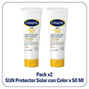 Combo sun oil control fps50+ color 50 ml (2 unidades)