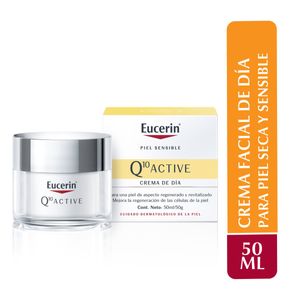 Crema facial antiarrugas de día Q10 active piel seca FPS 15