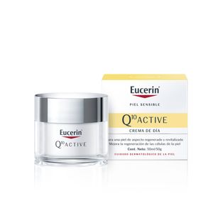 Crema facial antiarrugas de día Q10 active piel seca FPS 15