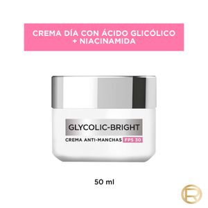 Crema día anti manchas glycolic bright spf30 50 ml