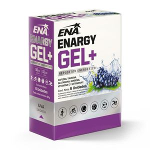 Suplemento deportivo enargy gel + con cafeina sabor uva (6 sobres)