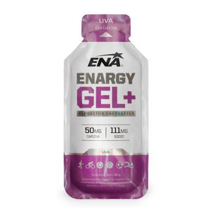 Suplemento deportivo enargy gel + con cafeina sabor uva (6 sobres)