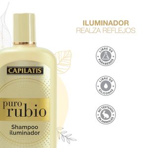 Shampoo iluminador línea puro rubio 420 ml