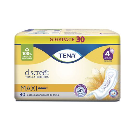 Toalla discreet maxi (30 unidades)