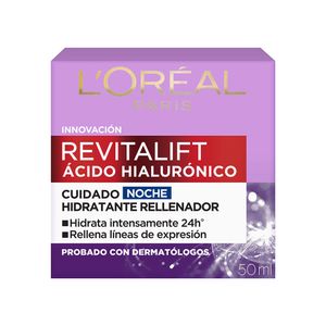 Crema hidratante noche revitalift ácido hialurónico 50 ml