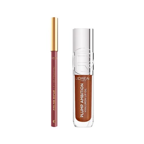 Combo Lip: Plumping Lip Oil Ambition La Nuit Sparkle + Lip Liner Worth It Medium