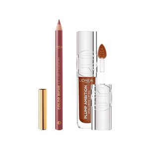 Combo Lip: Plumping Lip Oil Ambition La Nuit Sparkle + Lip Liner Worth It Medium