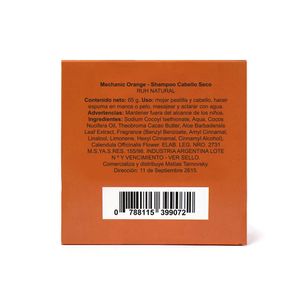 Shampoo sólido para pelo seco 65 gr