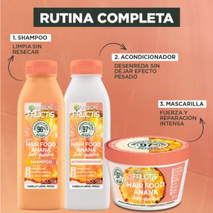 Combo Hair Food Anti-Quiebre Ananá: Shampoo, Acondicionador y Mascarilla