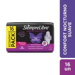 Toallas femeninas Adapt Plus Noche & Día suave con alas (16 unidades)