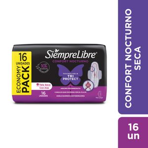 Toallas femeninas Adapt Plus Noche & Día seca con alas (16 unidades)