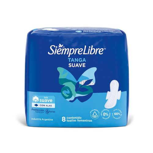 Toallas femeninas Tanga suave con alas (8 unidades)