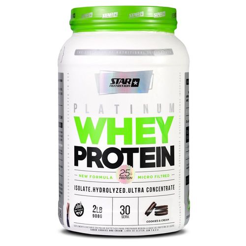 Whey protein platinum cookies & cream 908 gr