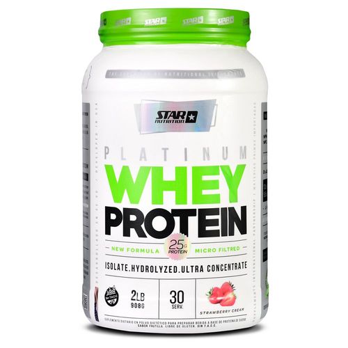 Whey protein platinum frutilla 908 gr