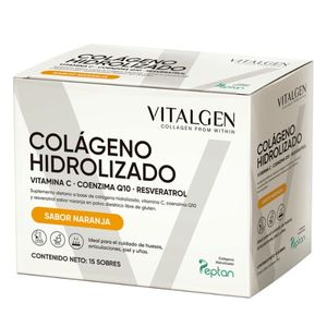 Colageno hidrolizado sabor naranja 12 gr (15 sobres)