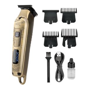 Maquina de cortar pelo patillera barba recargable dorada