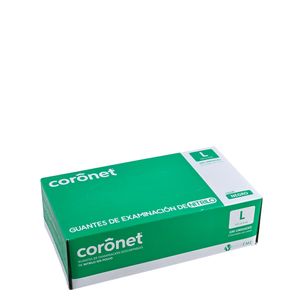 Guantes examen nitrilo negros L (10 unidades)