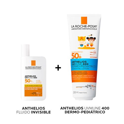 Combo Anthelios Fluido + Uvmane Dermopediátrico