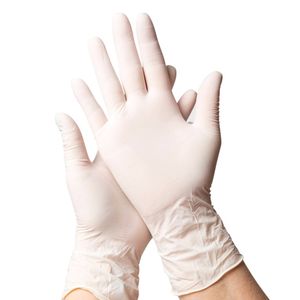 Guantes examen latex largo (10 unidades)