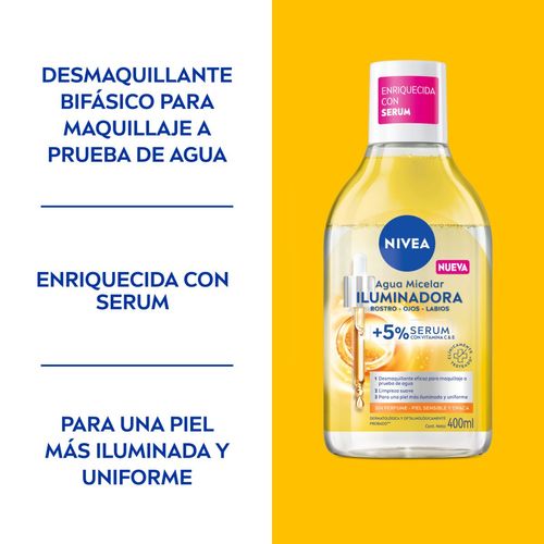 Agua micela iluminadora 400 ml