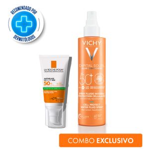 Combo protección solar anthelios oil control + cs  spray cell protect