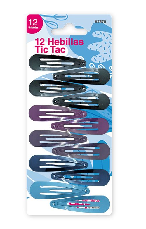 Hebillas tic tac (12 unidades)