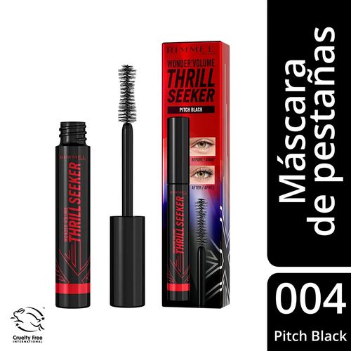 Mascara de pestañas wonder volume thrill seeker pitch black