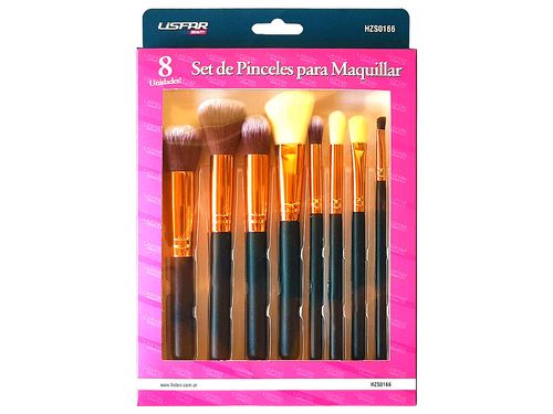 Set de 8 pinceles para maquillaje