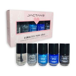 Set de 5 esmaltes para uñas noche electrica