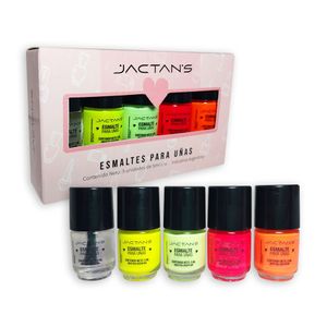 Set de 5 esmaltes para uñas fluo