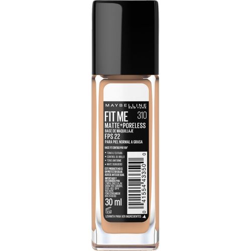 Base de maquillaje líquida fit me matte y sin poros visibles 30 ml