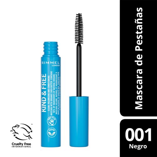 Máscara de pestañas kind & free 001 black