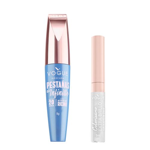 Combo de maquillaje: máscara de pestañas + brillo