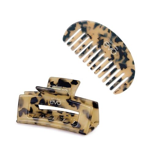 Set de cabello (peine + hebilla crudo)