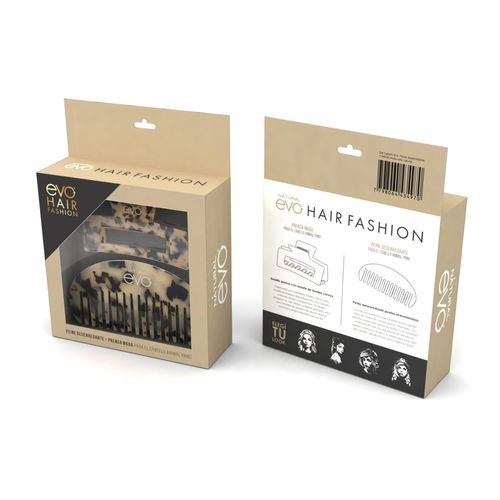 Set de cabello (peine + hebilla crudo)